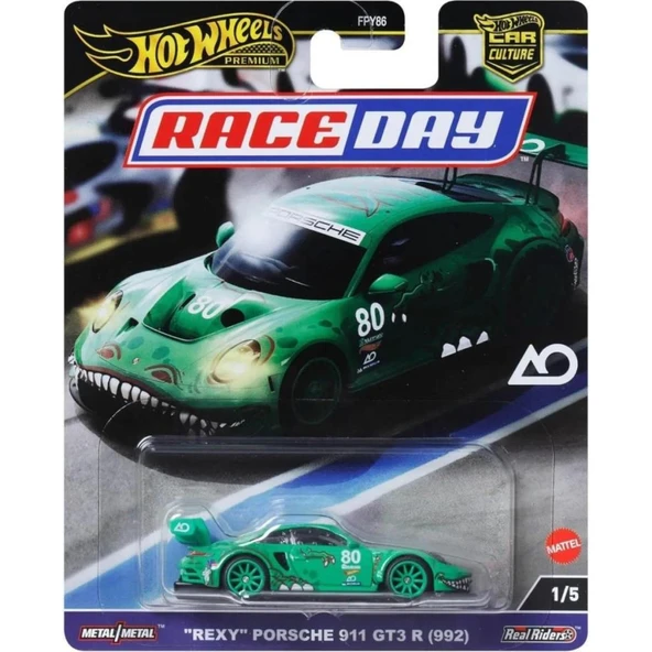 Hot Wheels Premium Race Day "REXY" PORSCHE 911 GT3 R (992) FPY86 HRV72
