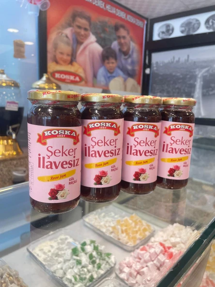 KOSKA ŞEKER İLAVESİZ GÜL REÇELİ 270 GR 1 ADET