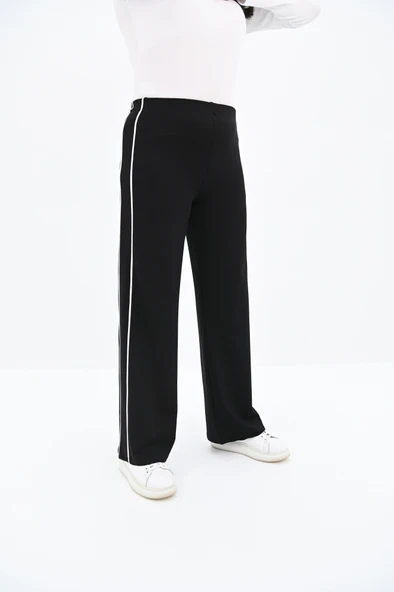 Kadın Büyük Beden Şeritli Tayt Pantolon 6321-25 - 4