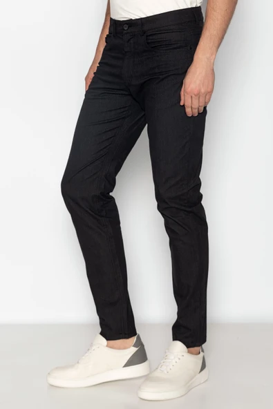 Erkek Regular Fit Rahat Normal Bel Denım Görünümlü Likralı Kot Pantolon - 3