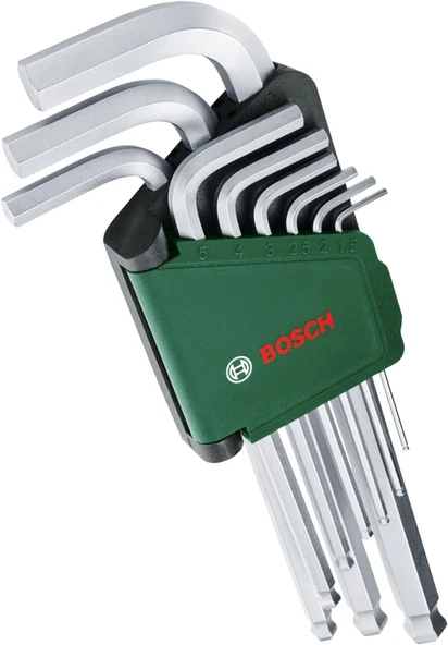 Bosch Top Başlı Uzun Alyan Anahtar Takımı 9 Parça - 1600A02BX9