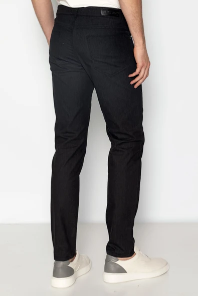 Erkek Regular Fit Rahat Normal Bel Denım Görünümlü Likralı Kot Pantolon - 4