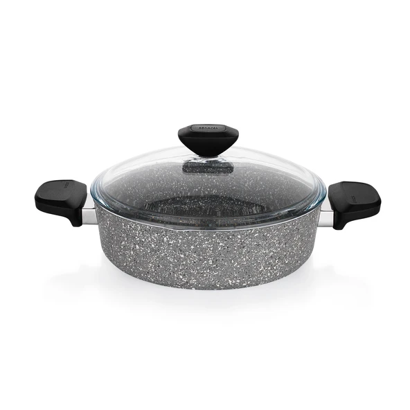 Schafer Etna Yanmaz Yapışmaz Tencere Seti 7 Parça-Gri - 5