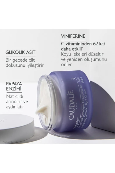 Caudalie Vinoperfect Dark Spot Correcting Glycolic Night Cream - Leke Karşıtı Gece Kremi 50 ml 2 Adet - 2