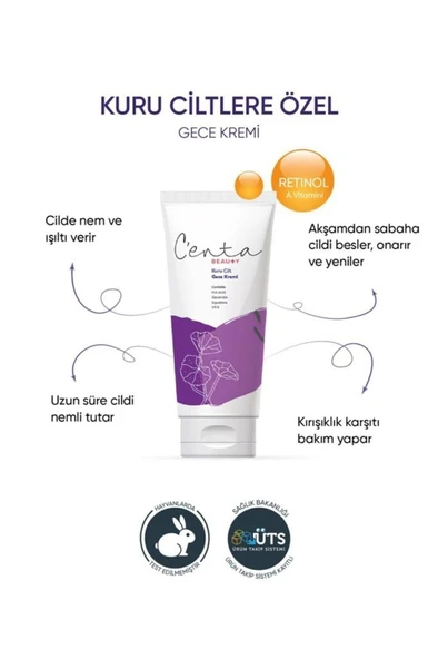 C'enta Beauty Kuru Ciltlere Özel Gece Kremi 50ml - 3