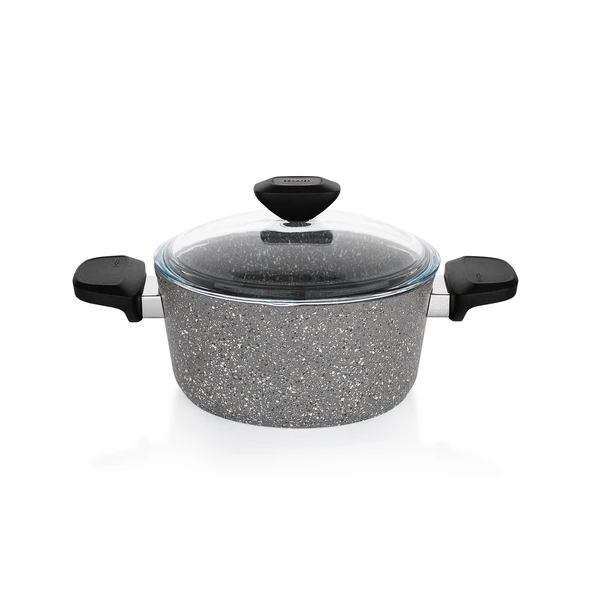 Schafer Etna Yanmaz Yapışmaz Tencere Seti 7 Parça-Gri - 3