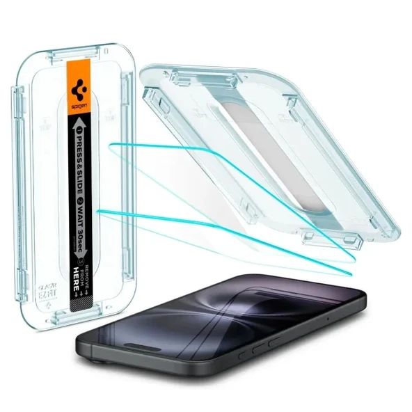 Spigen iPhone 15 Plus Temperli [GlasTR EZ FIT] Cam Ekran Koruyucu - 2