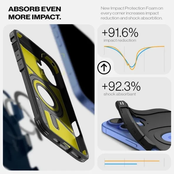 Spigen iphone 15 Pro Max Manyetik Tough Armor MagFit Kılıf - 7