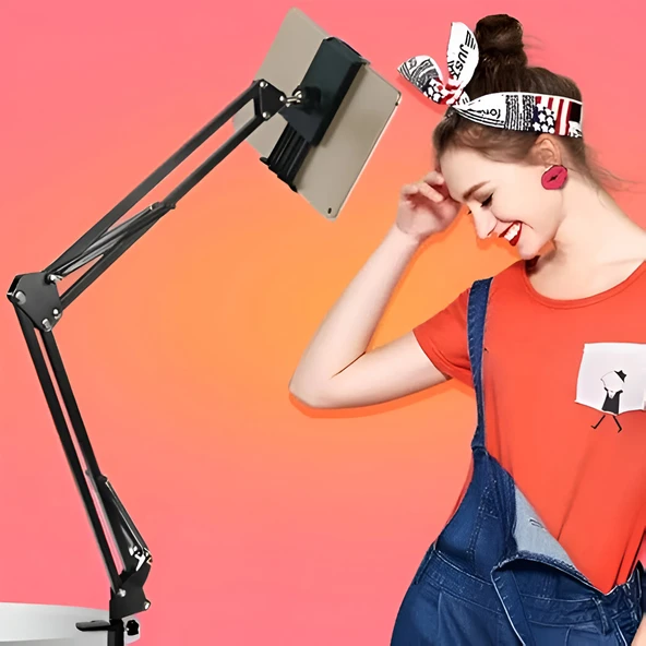 Anaway Shopping Masa Tablet Telefon Tutucu 6"- 11"  Esnek Uzun Kollu 360 Derece Dönebilen Hareketli Masa Tablet Telefon Tutacağı - 7