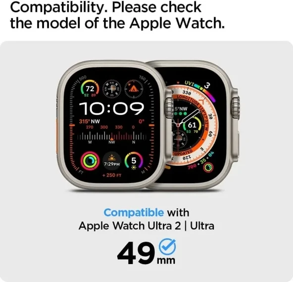 Spigen Tough Armor Tam Kapsama Apple Watch Cam Ekran Koruyucu - 3