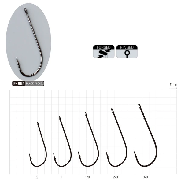 Sasame Worm F-955 Serisi Olta İğnesi İğne No : 1-0 - Resim 3