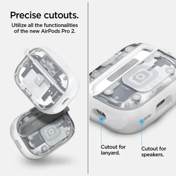 Spigen Ultra Hybrid Airpods Pro 2. Nesil Kılıf - Crystal Clear - 8