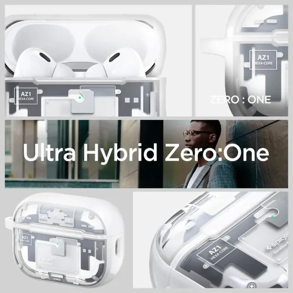 Spigen Ultra Hybrid Airpods Pro 2. Nesil Kılıf - Crystal Clear - 2