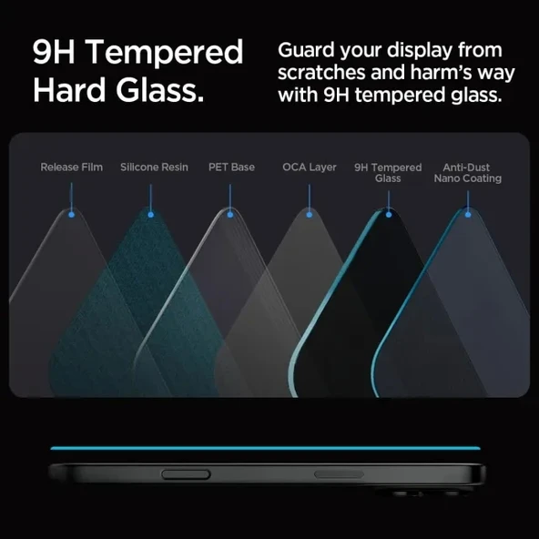 Spigen Temperli Cam Ekran Koruyucu [GlasTR EZ FIT - Privacy] iPhone 15 Plus - 4