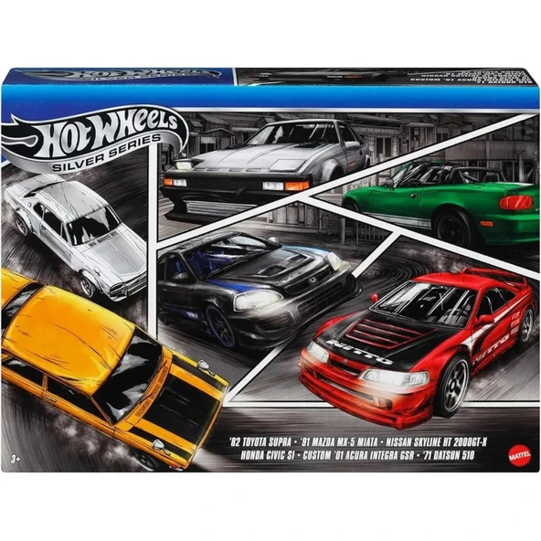 Hot Wheels Japan Silver Series 6'lı Araç Seti Japon Serisi JBY77 - 2