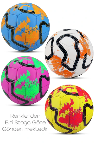 Hentbol Topu Renkli Yıldırım Soft Katmanlı Çocuk Mini Futbol Topu No:1 İç Mekan Minik Top F77 - 2