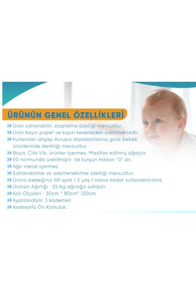 Ahşap Beşik Anne Yanı Beşik Sallanır Beşik Organik 60x120 Yıldız Uyku Seti Yatak Tekerlekli - 4