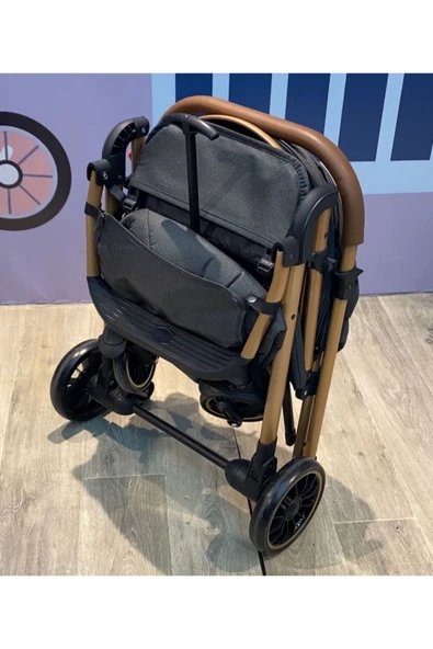 Yeni Nesil Çift Yönlü Tek Elle Kapanır Kabin Boy Bebek Arabası + Kışlık Ayak Örtüsü Hediye - 2