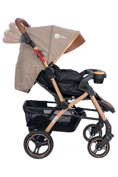 Çift Yönlü Bebek Arabası + Yağmurluk Hediye - 5