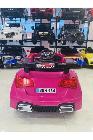 Pembe Renk Akülü Araba 0-6 Yaş - 4