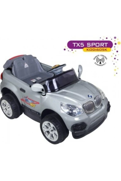 Gri 605k Tx-5 Sport 12 Volt Uzaktan Kumandalı Akülü Araba - 3