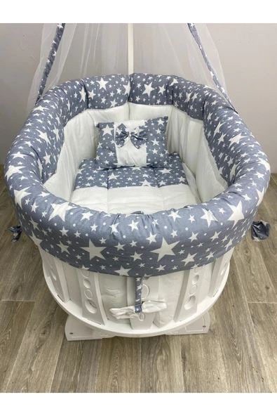 Şehzade Anne Yanı Sallanır Sabitlenir Sepet Beşik - Salıncak Hamak Bebek Beşiği - 3