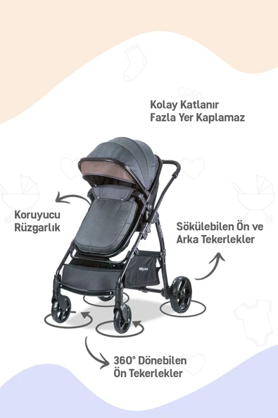 Bc 315 - Safari Pro Travel Sistem Bebek Arabası ( Kahverengi? ) - 6