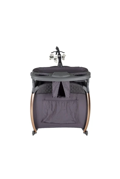 Poky Panama Oyun Parkı Bebek Park Yatak 76x110 Cm Yatak Grı-8038 Yeni Sezon - 5