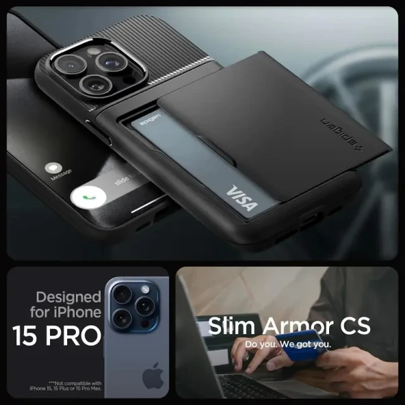 Spigen iPhone 15 Pro Slim Armor CS Kılıf (2023) - 2