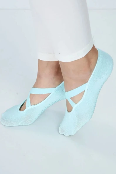 3 Çift Kaydırmaz Pilates Dans Yoga Çorabı - Resim 2