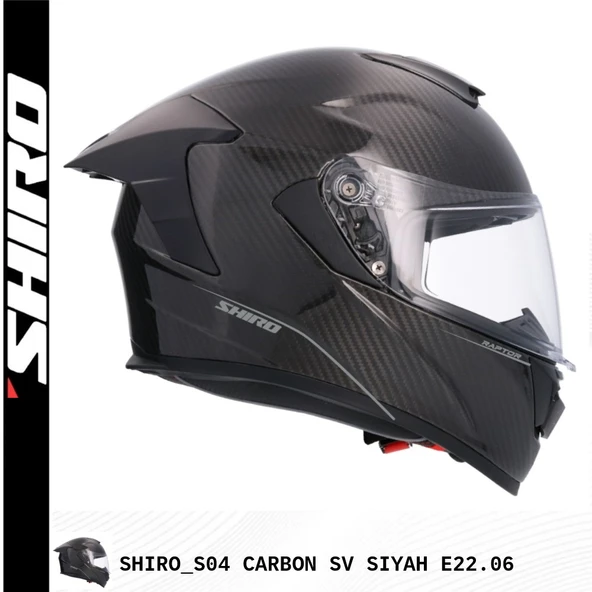 SHIRO 2007 S04 KASK FC CARBON SV XL 6162 SİYAH
