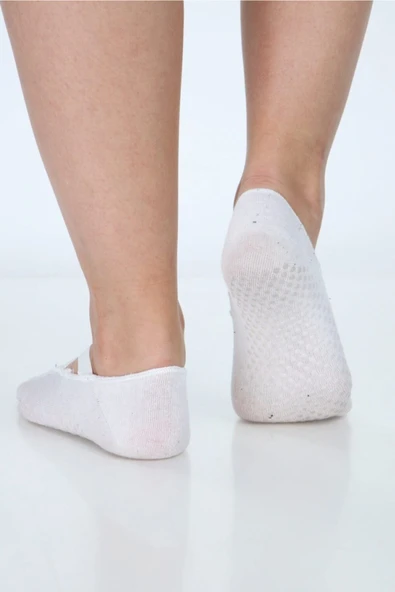 Kadın Beyaz 2'li Paket Yoga & Plates Çorabı - Resim 2