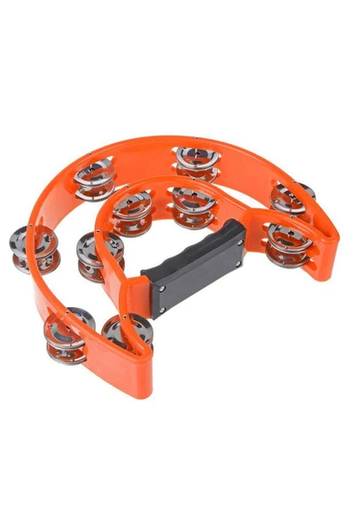 Midex TF-26OR Çift Sıra 10 Zilli Turuncu Tef Tamburin (El Kavrama Aksamlı) - 3