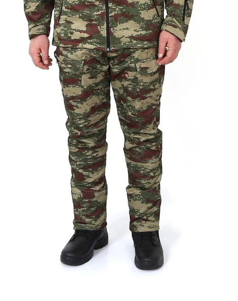 Metam Outdoor Softshell Su Geçirmez Kışlık Taktik Erkek Pantolon, Kamuflaj