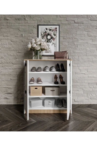Afilli Asya Ayakkabılık Ve Çok Amaçlı Dolap Tamamı MDF - 3