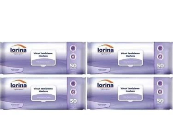 Lorina Perine ve Vücut Bölgesi Temizleme Havlusu 50 x 4 Paket - 2