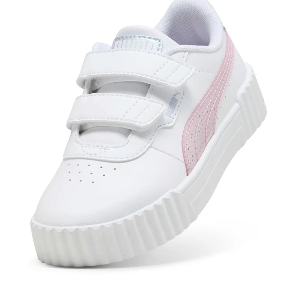 Puma Carina 3.0 Blurry Dreams V Kız Çocuk Beyaz Sneaker 40060901 - Resim 4