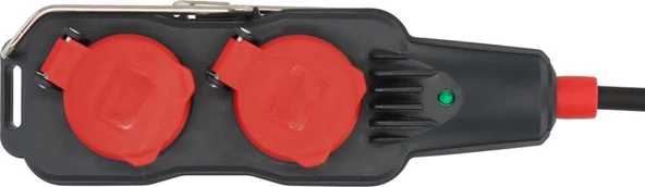Brennenstuhl Profesyonel Powerblock Serisi IP54 Lisanslı Asma Aparatlı 4 Soketli 15 Metre Kablolu Seyyar Uzatma Priz H07RN-F 3G1.5 - 4