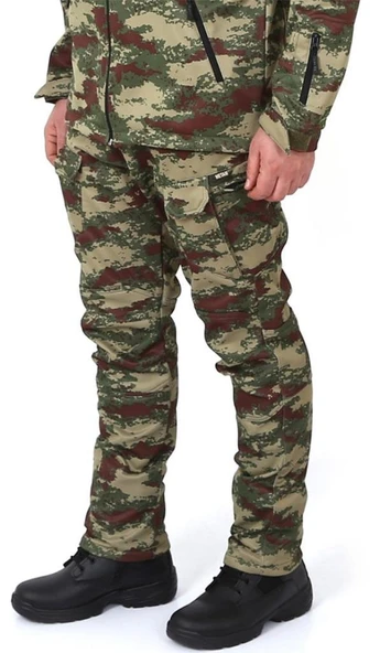 Metam Outdoor Softshell Su Geçirmez Kışlık Taktik Erkek Pantolon, Kamuflaj - 2