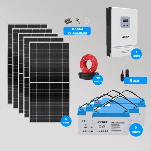 CKS ENERJI 3kW Hazır Solar Paket Kolay Kurulum(MAKSİMUM PAKET)