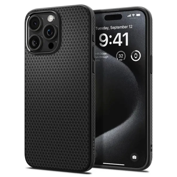 Spigen iPhone 15 Pro Liquid Air Armor  Kılıf(2023) Matte Black