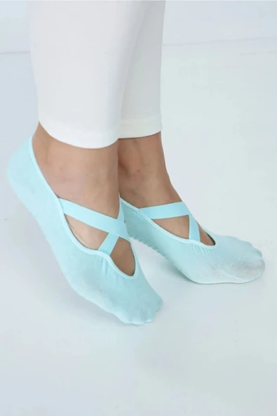 3 Çift Kaydırmaz Pilates Dans Yoga Çorabı - Resim 4