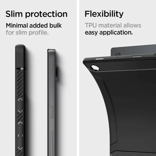 Spigen Rugged Armor Galaxy Tab A8 10.5 İnç Kılıf - Matte Black - 7