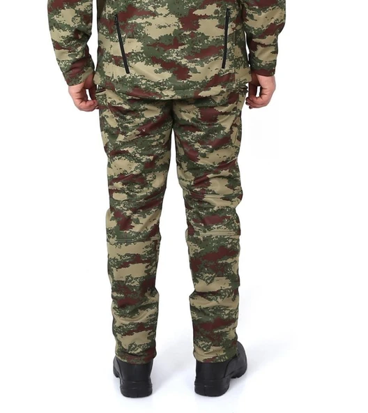 Metam Outdoor Softshell Su Geçirmez Kışlık Taktik Erkek Pantolon, Kamuflaj - 3