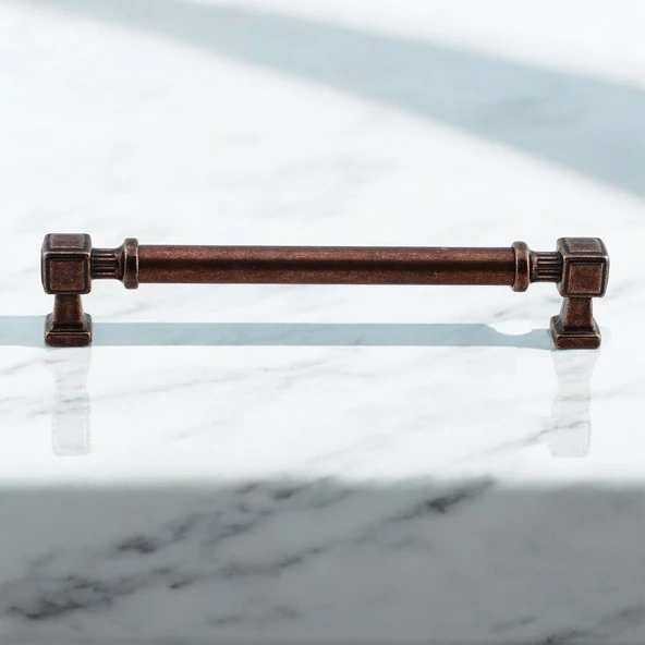 Talas Çizgili Antik Bakır Metal Kulp 160 mm 16 cm Mobilya Çekmece Mutfak Dolabı Dolap Kulpları Kulbu Kulpu - Resim 2
