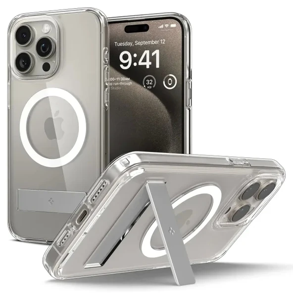 Spigen Magnetic Ultra Hybrid S MagFit iPhone 15 Pro Max Kılıf - 8