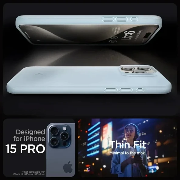 Spigen iPhone 15 Pro Thin Fit Kılıf (2023) - 2