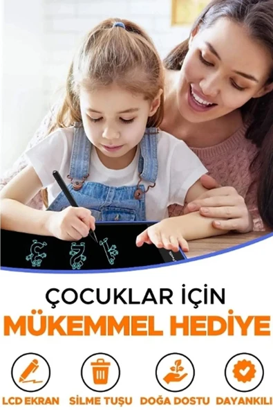 AKCAKESE Grafik Digital Çocuk Yazı Tahtası Çizim Tableti Lcd 8.5 Inc - 3