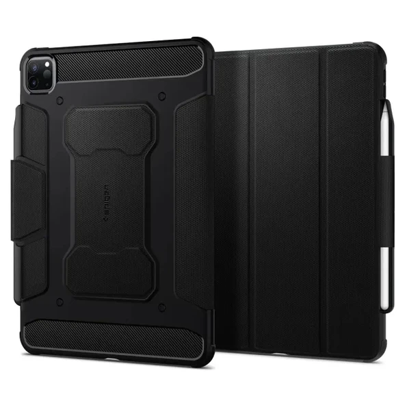 Spigen Rugged Armor Pro iPad Pro 12.9 inç Kılıf - Siyah - 10