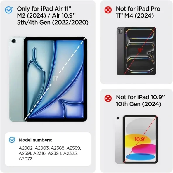 Spigen Ultra Hybrid Pro iPad Air 10.9 İnç Kalem Tutuculu Kılıf- Siyah Rose Gold